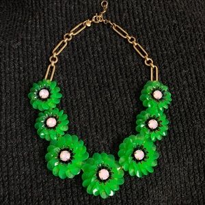 JCREW NECKLACE WITH GREEN FLOWERS